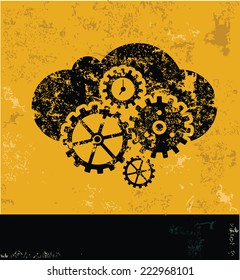 Cloud computing symbol,clean vector