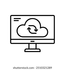 Synchronisierungssymbol für Cloud-Computing für Datensicherung
