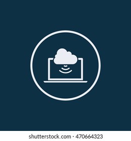 Cloud computing technology abstract illustration