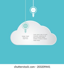 Cloud computing technology abstract scheme eps10 vector illustration