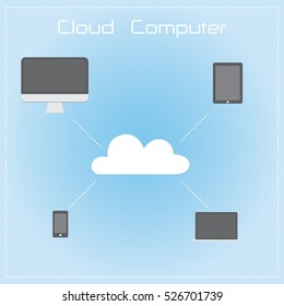 Cloud computing technology abstract scheme eps  8 vector illustration