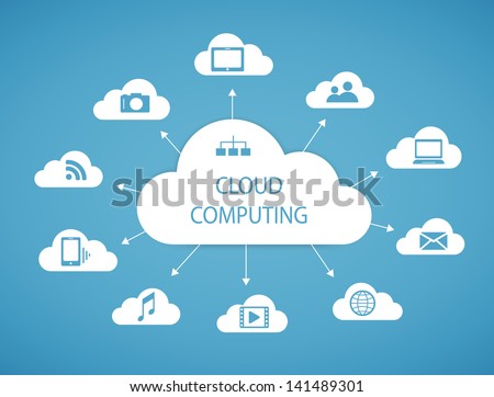 Cloud computing technology abstract scheme eps10 vector illustration