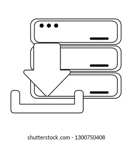 cloud computing technology black and white