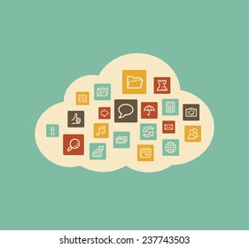 Cloud computing technology concept 