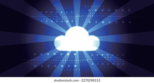 Cloud computing technology concept abstract background. Vector illustration.