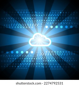 Cloud computing technology concept abstract background. Vector illustration.