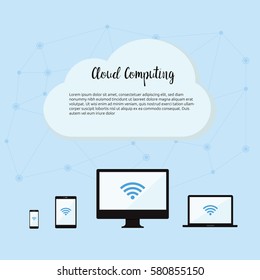 Cloud Computing technology concept, apart of technology concept in the future for wireless communication network for Internet of Things the infrastructure of the information society.