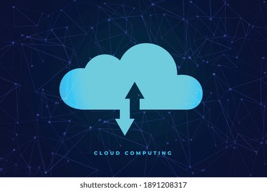 Cloud Computing Technology Concept Data Transfer Background