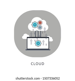 Cloud computing technology concept design