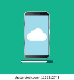 Cloud computing technology concept. Network configuration. Vector illustration