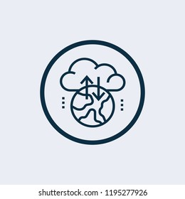 Cloud computing technology icon