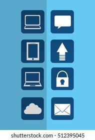 Cloud computing technology icon vector illustration graphic design