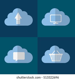 Cloud computing technology icon vector illustration graphic design