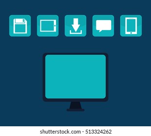 Cloud computing technology icon vector illustration graphic design