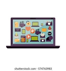 Cloud computing technology icon vector illustration graphic design