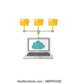 Cloud computing technology icon vector illustration graphic design