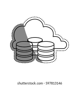 Cloud computing technology icon vector illustration graphic design