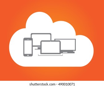 Cloud computing technology scheme eps10 vector illustration