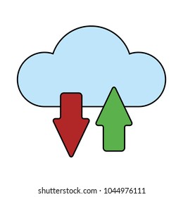 Cloud computing technology symbol