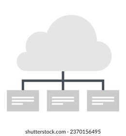 Cloud computing technology users network configuration isometric  