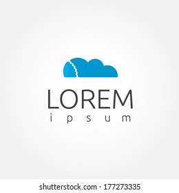 Cloud computing  template. Vector