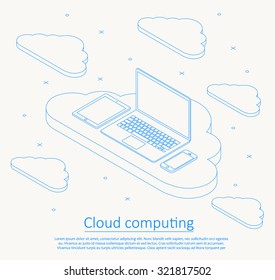 cloud computing thin line design