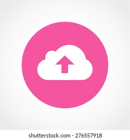 Cloud computing upload Icon Isolated on White Background