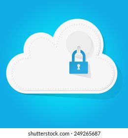 Cloud Computing vector blue