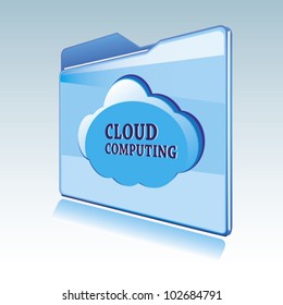 Cloud computing vector icon