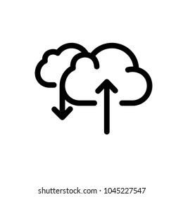 Cloud computing vector icon