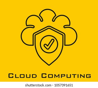 Cloud Computing vector icon 