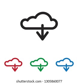 Cloud computing vector icon