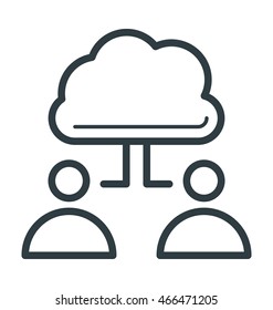 Cloud Computing Vector Icon