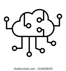 Cloud Computing vector icon. Can be used for printing, mobile and web applications.