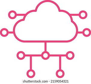 Cloud Computing vector icon. Can be used for printing, mobile and web applications.
