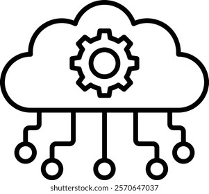 Cloud Computing vector icon. Can be used for printing, mobile and web applications.