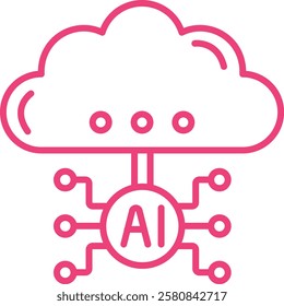 Cloud Computing vector icon. Can be used for printing, mobile and web applications.