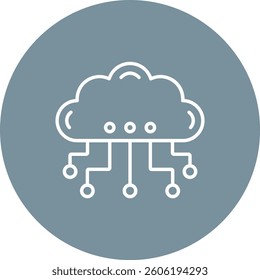 Cloud Computing vector icon. Can be used for printing, mobile and web applications.