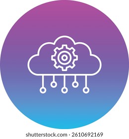 Cloud Computing vector icon. Can be used for printing, mobile and web applications.