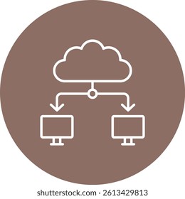 Cloud Computing vector icon. Can be used for printing, mobile and web applications.
