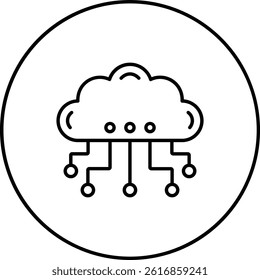 Cloud Computing vector icon. Can be used for printing, mobile and web applications.