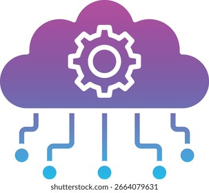 Ícone de vetor de Computação em Nuvem. Pode ser usado para impressão, aplicativos móveis e da Web.