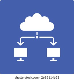 Cloud Computing vector icon. Can be used for printing, mobile and web applications.