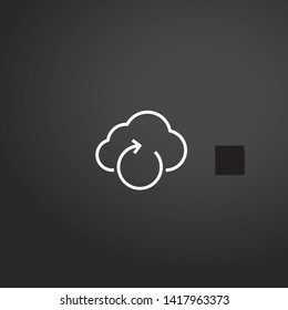 Cloud Computing vector icon. Cloud Computing concept stroke symbol design. Thin graphic elements vector illustration, outline pattern for your web site design, logo, UI. EPS 10.