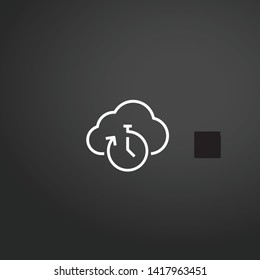 Cloud Computing vector icon. Cloud Computing concept stroke symbol design. Thin graphic elements vector illustration, outline pattern for your web site design, logo, UI. EPS 10.