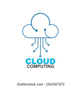 cloud computing vector icon design template
