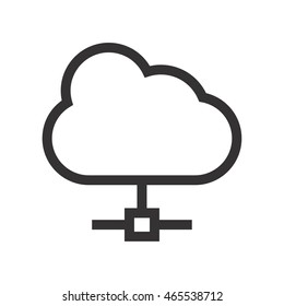 Cloud computing vector icon. High-tech topic.