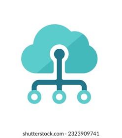 Cloud computing vector icon illustration
