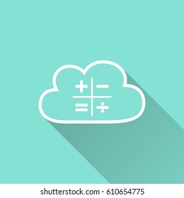 Cloud computing vector icon. Illustration isolated for graphic and web design.