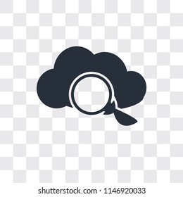 Cloud computing vector icon isolated on transparent background, Cloud computing logo concept
